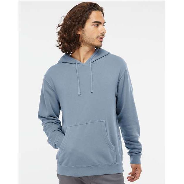 Independent Trading Co. Midweight Pigment-Dyed Hooded Sweatshirt - Pigment Slate Blue - Independent Trading Co. PRM4500 Independent Trading Co.