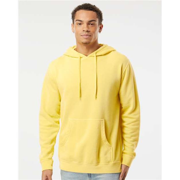 Independent Trading Co. Midweight Pigment-Dyed Hooded Sweatshirt - Pigment Yellow - Independent Trading Co. PRM4500 Independent Trading Co. Pigment Yellow XS