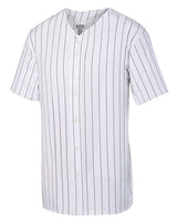 Augusta Sportswear Unisex Pinstripe Full Button Baseball Jersey - Augusta Sportswear 1685