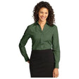 Ladies Crosshatch Easy Care Shirt Joe's USA Dark Cactus Green Small