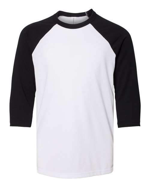 BELLA + CANVAS Youth Three-Quarter Sleeve Baseball Tee - BELLA + CANVAS 3200Y