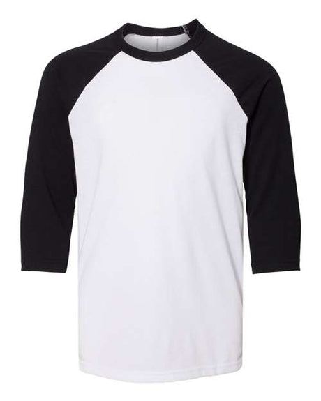BELLA + CANVAS Youth Three-Quarter Sleeve Baseball Tee - BELLA + CANVAS 3200Y