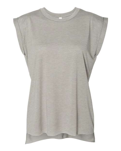 BELLA + CANVAS Women’s Flowy Rolled Cuffs Muscle Tee - BELLA + CANVAS 8804