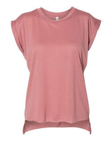 Bella + Canvas 8804 Women’s Flowy Rolled Cuffs Muscle Tee
