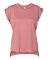 Bella + Canvas 8804 Women’s Flowy Rolled Cuffs Muscle Tee