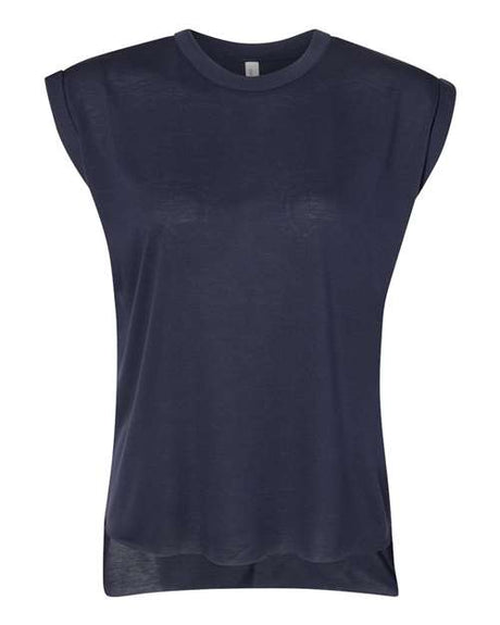 BELLA + CANVAS Women’s Flowy Rolled Cuffs Muscle Tee - BELLA + CANVAS 8804