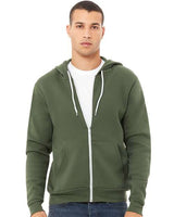 Bella + Canvas 3739 Unisex Sponge Fleece Full-Zip Hoodie Sweatshirt