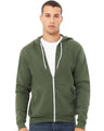 Bella + Canvas 3739 Unisex Sponge Fleece Full-Zip Hoodie Sweatshirt