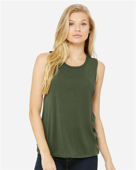 BELLA + CANVAS Women's Flowy Scoop Muscle Tank - BELLA + CANVAS 8803