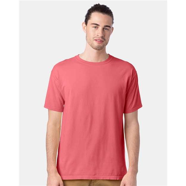 ComfortWash by Hanes Garment-Dyed T-Shirt - Coral Craze - ComfortWash by Hanes GDH100 ComfortWash by Hanes Coral Craze S