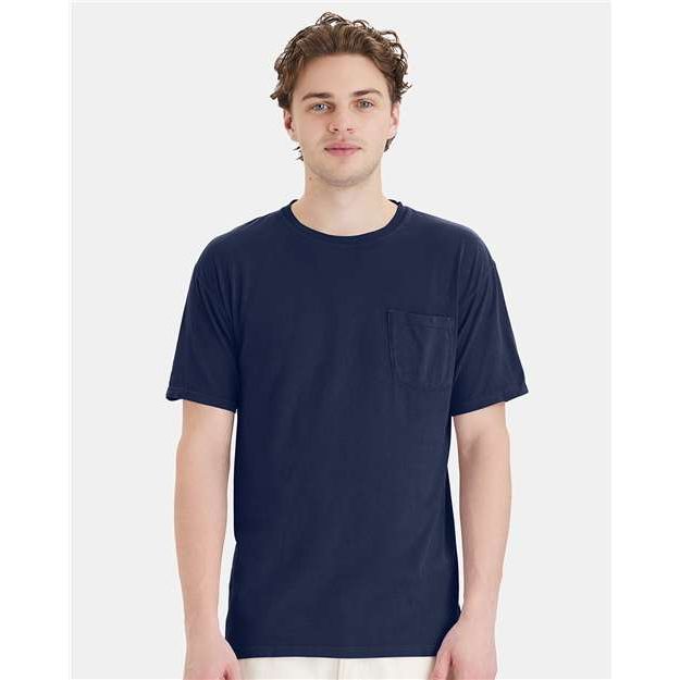 ComfortWash by Hanes Garment-Dyed Pocket T-Shirt - Navy - ComfortWash by Hanes GDH150 ComfortWash by Hanes Navy S