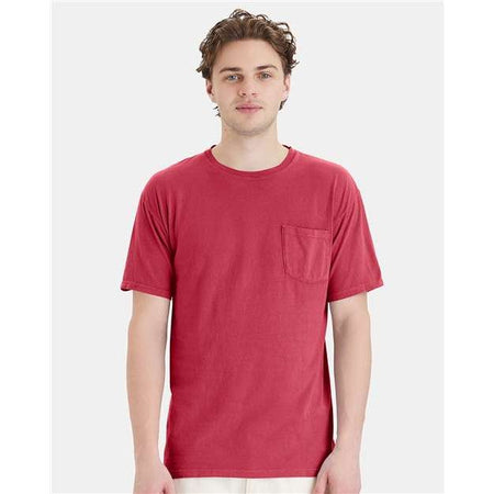 ComfortWash by Hanes Garment-Dyed Pocket T-Shirt - Crimson Fall - ComfortWash by Hanes GDH150 ComfortWash by Hanes Crimson Fall S