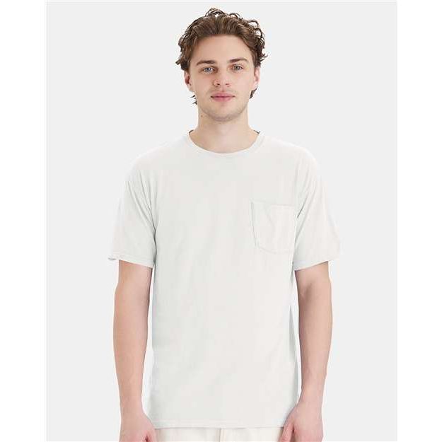 ComfortWash by Hanes Garment-Dyed Pocket T-Shirt - White - ComfortWash by Hanes GDH150 ComfortWash by Hanes White S