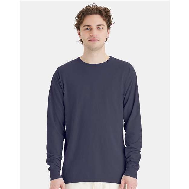 ComfortWash by Hanes Garment-Dyed Long Sleeve T-Shirt - Anchor Slate - ComfortWash by Hanes GDH200 ComfortWash by Hanes Anchor Slate S