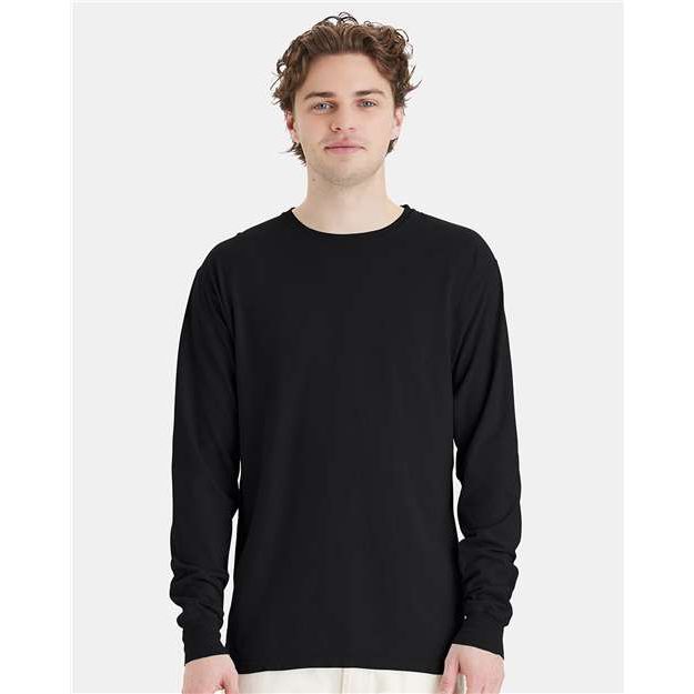 ComfortWash by Hanes Garment-Dyed Long Sleeve T-Shirt - Black - ComfortWash by Hanes GDH200 ComfortWash by Hanes Black S