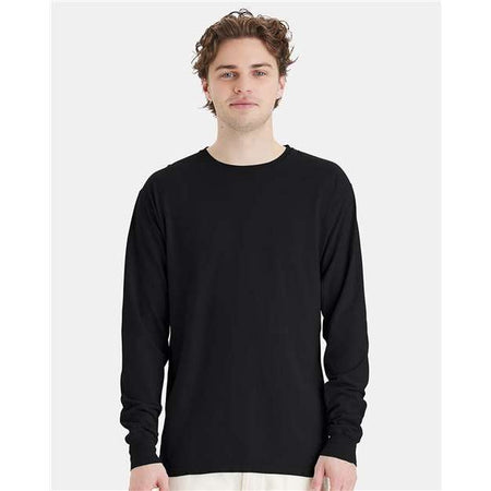 ComfortWash by Hanes Garment-Dyed Long Sleeve T-Shirt - Black - ComfortWash by Hanes GDH200 ComfortWash by Hanes Black S