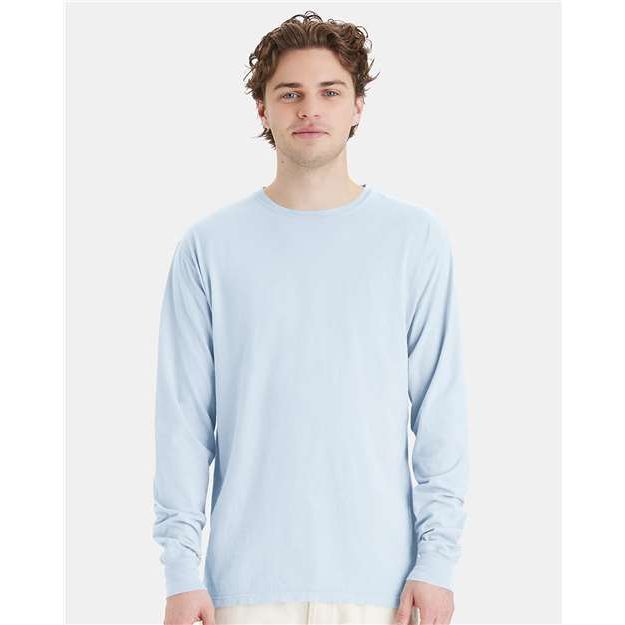 ComfortWash by Hanes Garment-Dyed Long Sleeve T-Shirt - Soothing Blue - ComfortWash by Hanes GDH200 ComfortWash by Hanes Soothing Blue S