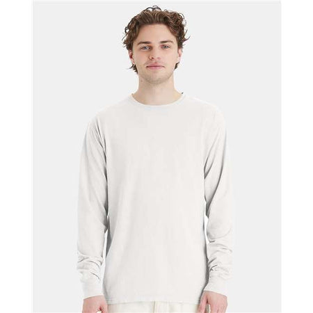 ComfortWash by Hanes Garment-Dyed Long Sleeve T-Shirt - White - ComfortWash by Hanes GDH200 ComfortWash by Hanes White S