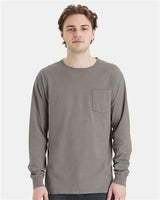 ComfortWash by Hanes Unisex Garment-Dyed Long Sleeve T-Shirt With a Pocket - ComfortWash by Hanes GDH250