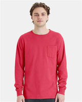 ComfortWash by Hanes Unisex Garment-Dyed Long Sleeve T-Shirt With a Pocket - ComfortWash by Hanes GDH250