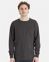 ComfortWash by Hanes Unisex Garment-Dyed Long Sleeve T-Shirt With a Pocket - ComfortWash by Hanes GDH250