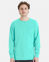 ComfortWash by Hanes Unisex Garment-Dyed Long Sleeve T-Shirt With a Pocket - ComfortWash by Hanes GDH250
