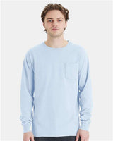 ComfortWash by Hanes Unisex Garment-Dyed Long Sleeve T-Shirt With a Pocket - ComfortWash by Hanes GDH250