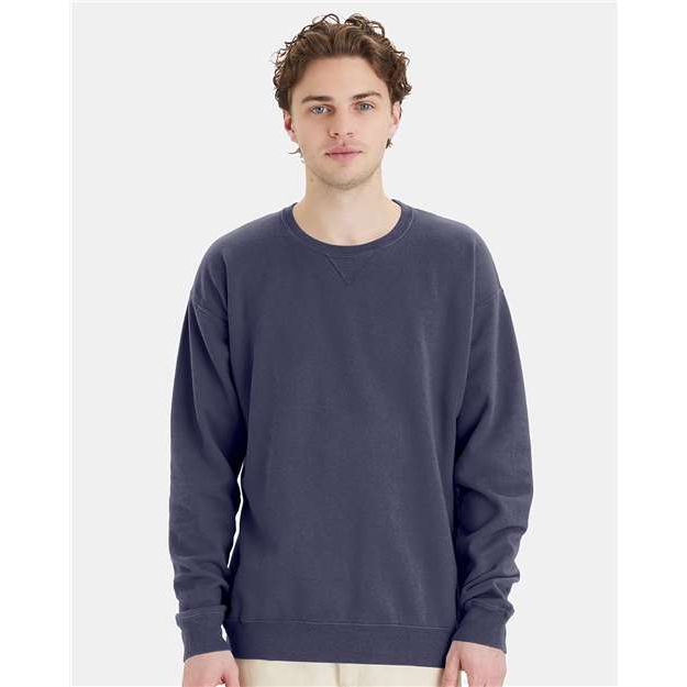 ComfortWash by Hanes Garment-Dyed Crewneck Sweatshirt - Anchor Slate - ComfortWash by Hanes GDH400 ComfortWash by Hanes Anchor Slate S