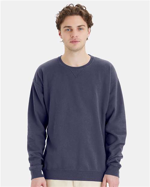 ComfortWash by Hanes Garment-Dyed Crewneck Sweatshirt - Anchor Slate - ComfortWash by Hanes GDH400 ComfortWash by Hanes