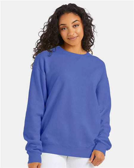 ComfortWash by Hanes Garment-Dyed Crewneck Sweatshirt - Deep Forte Blue - ComfortWash by Hanes GDH400 ComfortWash by Hanes