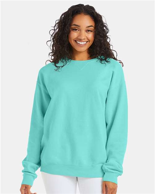 ComfortWash by Hanes Garment-Dyed Crewneck Sweatshirt - Mint - ComfortWash by Hanes GDH400 ComfortWash by Hanes