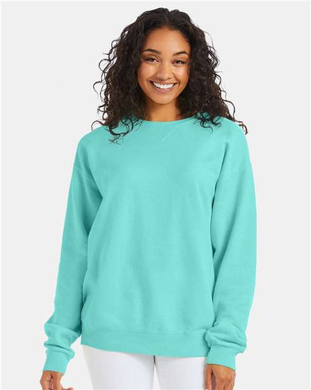 ComfortWash by Hanes Garment-Dyed Crewneck Sweatshirt - Mint - ComfortWash by Hanes GDH400 ComfortWash by Hanes