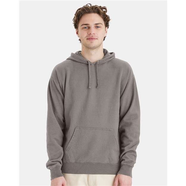 ComfortWash by Hanes Garment-Dyed Unisex Hooded Sweatshirt - ComfortWash by Hanes GDH450 ComfortWash by Hanes Concrete Grey S