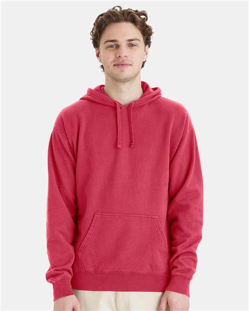 ComfortWash by Hanes Garment-Dyed Hooded Sweatshirt - Crimson Fall - ComfortWash by Hanes GDH450 ComfortWash by Hanes Crimson Fall S