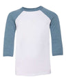 BELLA + CANVAS Youth Three-Quarter Sleeve Baseball Tee - BELLA + CANVAS 3200Y