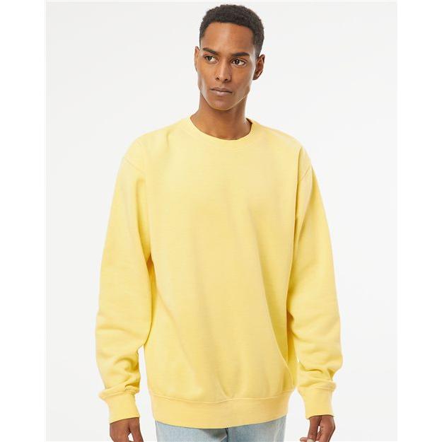 Independent Trading Co. Midweight Pigment-Dyed Crewneck Sweatshirt - Pigment Alpine Green - Independent Trading Co. PRM3500 Independent Trading Co.