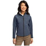 Ladies Glacier Soft Shell Jacket Joe's USA Atlantic Blue/Chrome Large