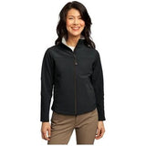 Ladies Glacier Soft Shell Jacket Joe's USA Black/Chrome Medium