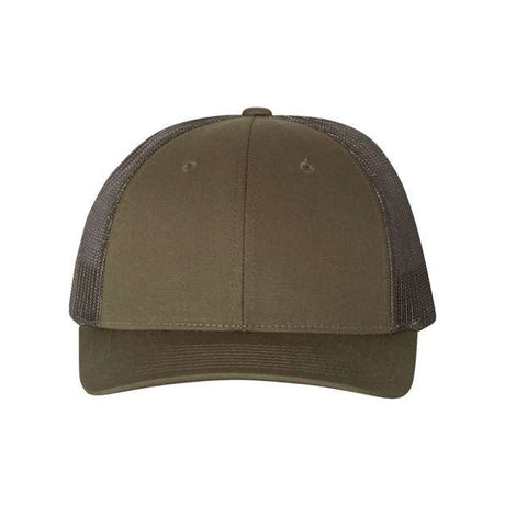 Richardson Low Pro Trucker Cap - Richardson 115 Caps Richardson Chocolate Chip/ Grey Brown M/L