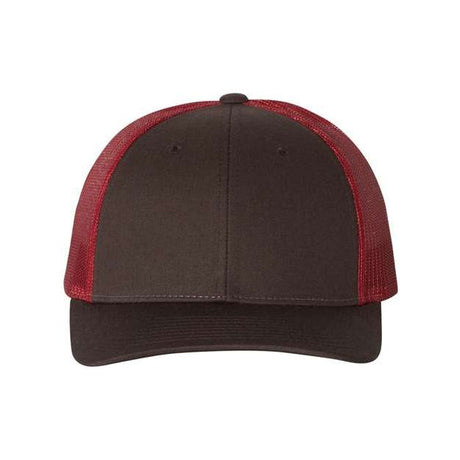 Richardson Low Pro Trucker Cap - Richardson 115 Caps Richardson Coffee/ Claret M/L