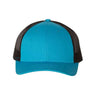 Richardson Low Pro Trucker Cap - Richardson 115 Caps Richardson Cyan/ Black M/L