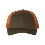 Richardson Low Pro Trucker Cap - Richardson 115 Caps Richardson Dark Loden/ Jaffa Orange M/L