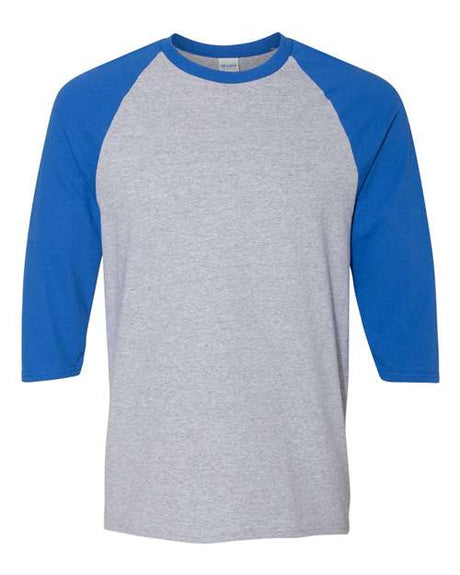 Gildan G570 Heavy Cotton 3/4-Sleeve Raglan T-Shirt | Wholesale Blank Baseball Tees