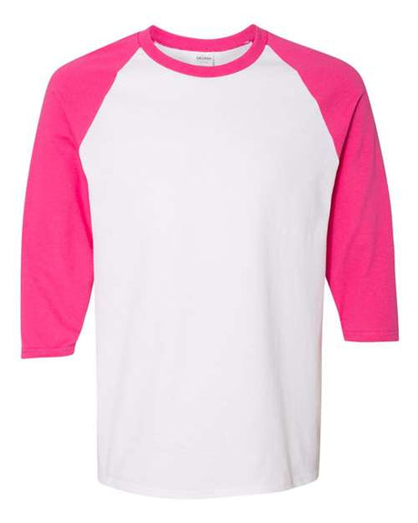 Gildan G570 Heavy Cotton 3/4-Sleeve Raglan T-Shirt | Wholesale Blank Baseball Tees