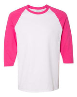 Gildan G570 Heavy Cotton 3/4-Sleeve Raglan T-Shirt | Wholesale Blank Baseball Tees