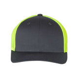 Richardson R-Flex Trucker Cap - Richardson 110 Richardson Charcoal/ Neon Yellow S/M