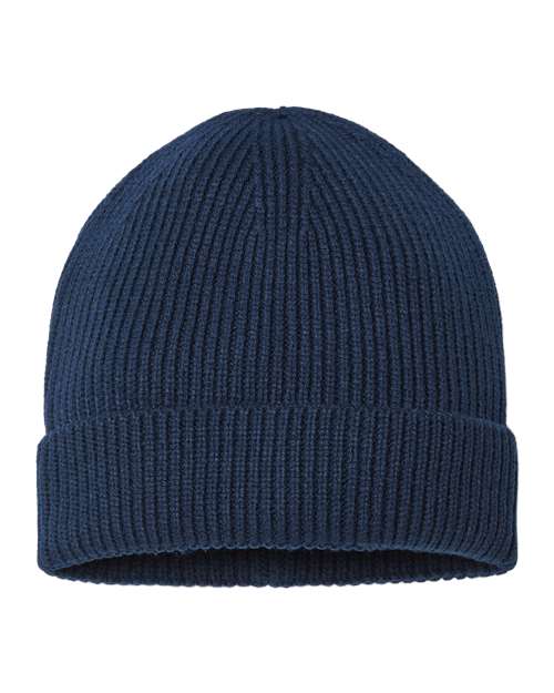 Atlantis Headwear Sustainable Fine Rib Cuffed Beanie - Atlantis Headwear ANDY Atlantis Headwear Navy One Size