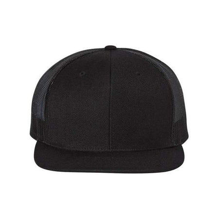 Richardson Wool Blend Flat Bill Trucker Cap - Richardson 511 Richardson Black/ Black Adjustable