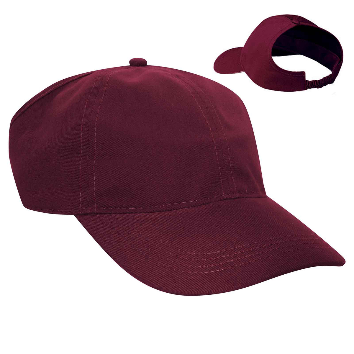 OTTO CAP 4 Panel Ponytail Cap OTTO 69-291 Otto Cap 019 - Burg. Marn S/M