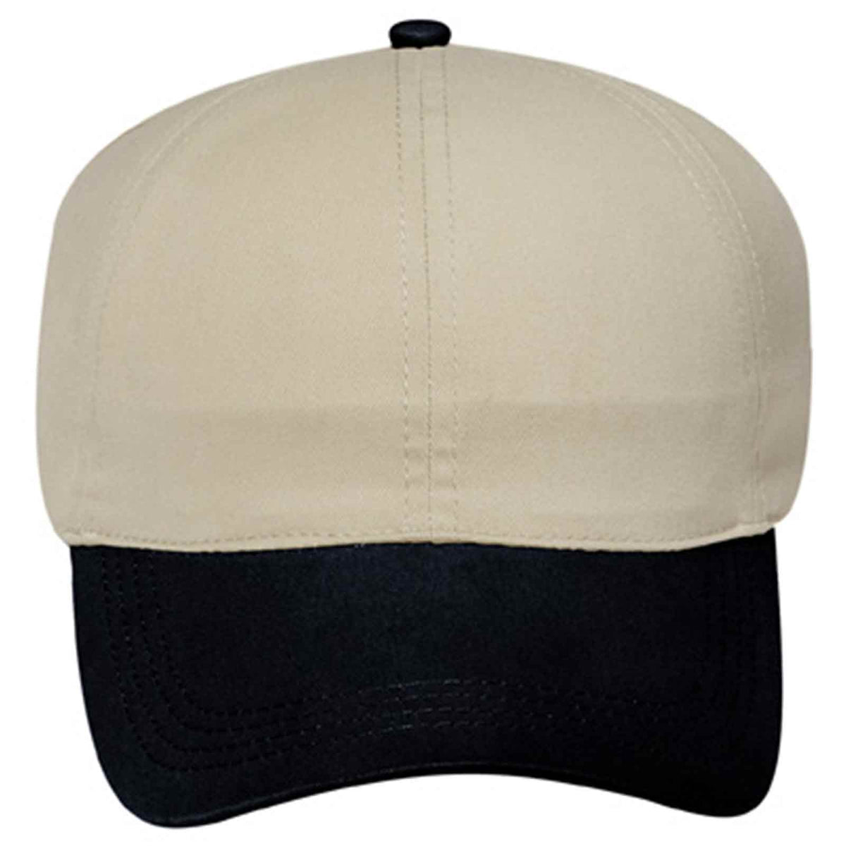 OTTO CAP 4 Panel Ponytail Cap OTTO 69-359 Otto Cap 0332 - Blk/Kha OSFM - Adult